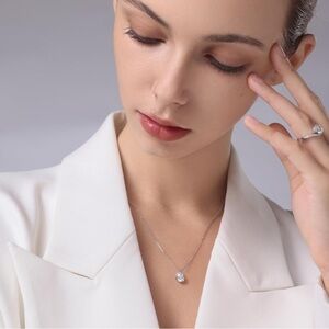 KRKC Moissanite 1 CT Necklace